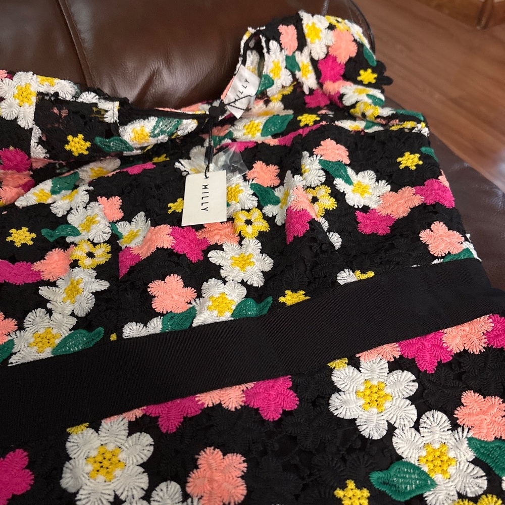 Milly crochet floral dress